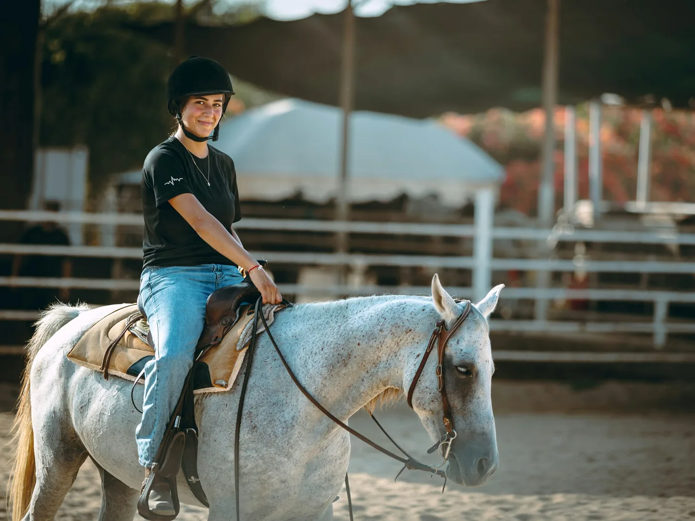 The performance arena of the Royal Andalusian School of Equestrian Art